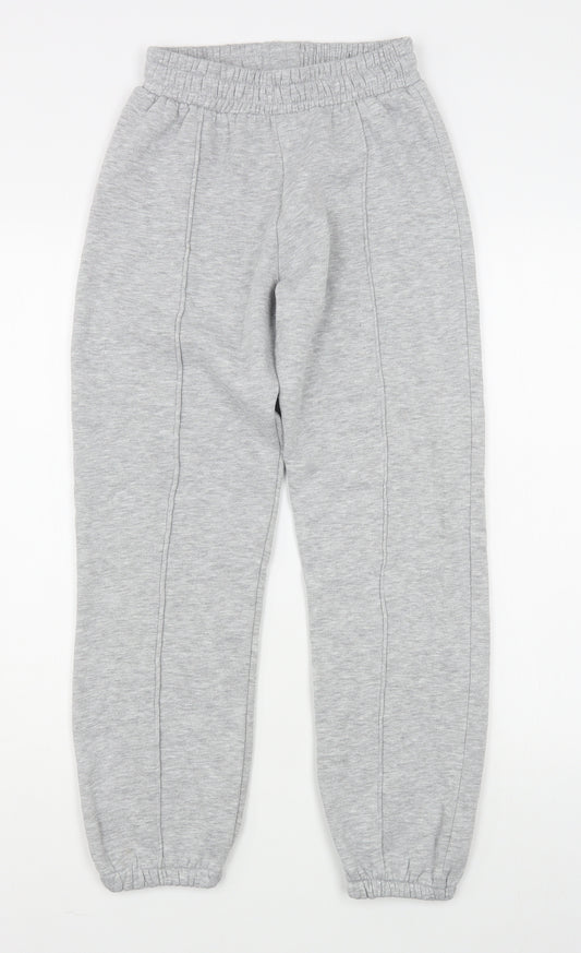 Matalan Girls Grey  Polyester Jogger Trousers Size 12 Years  Regular