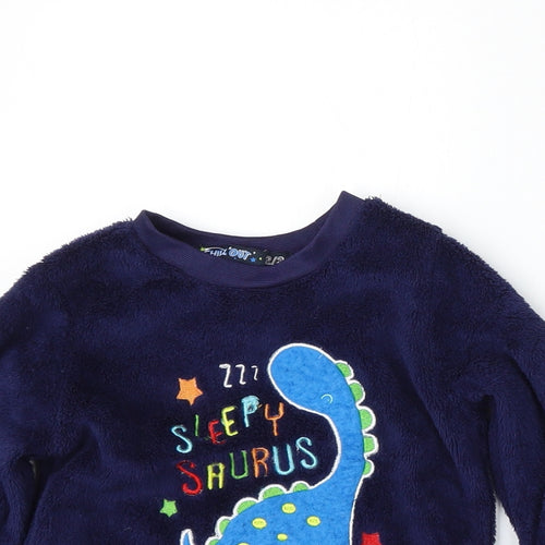 Chill Out Boys Blue Solid Polyester  Pyjama Top Size 2-3 Years   - Dinosaurs