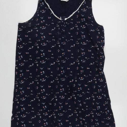 Dunnes Womens Blue Floral Polyester Cami One Piece Size 10