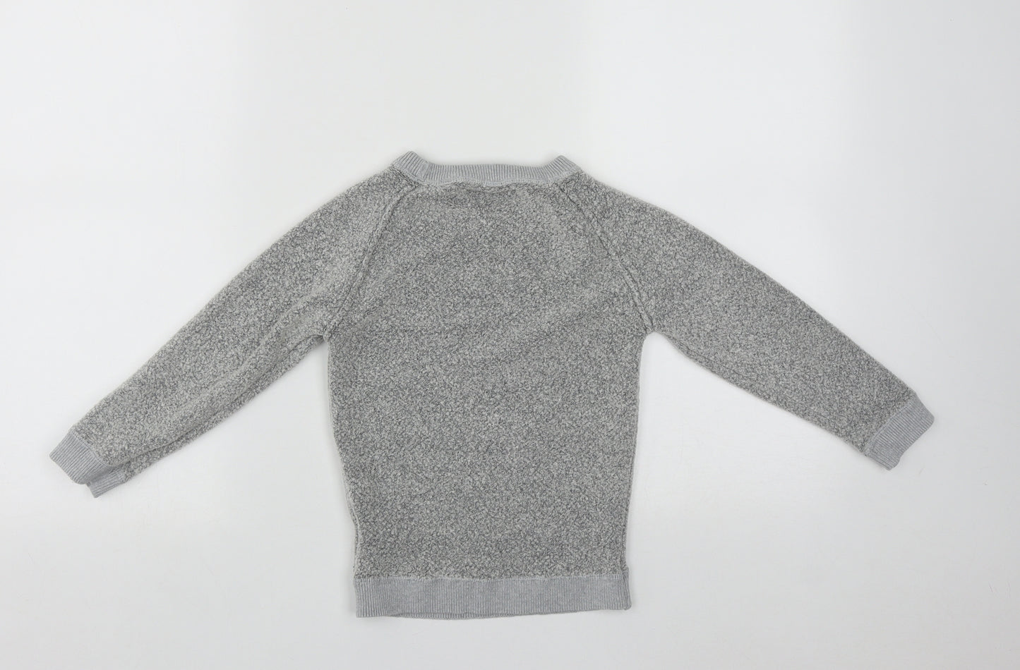 NEXT Boys Grey Round Neck  Acrylic Pullover Jumper Size 6 Years