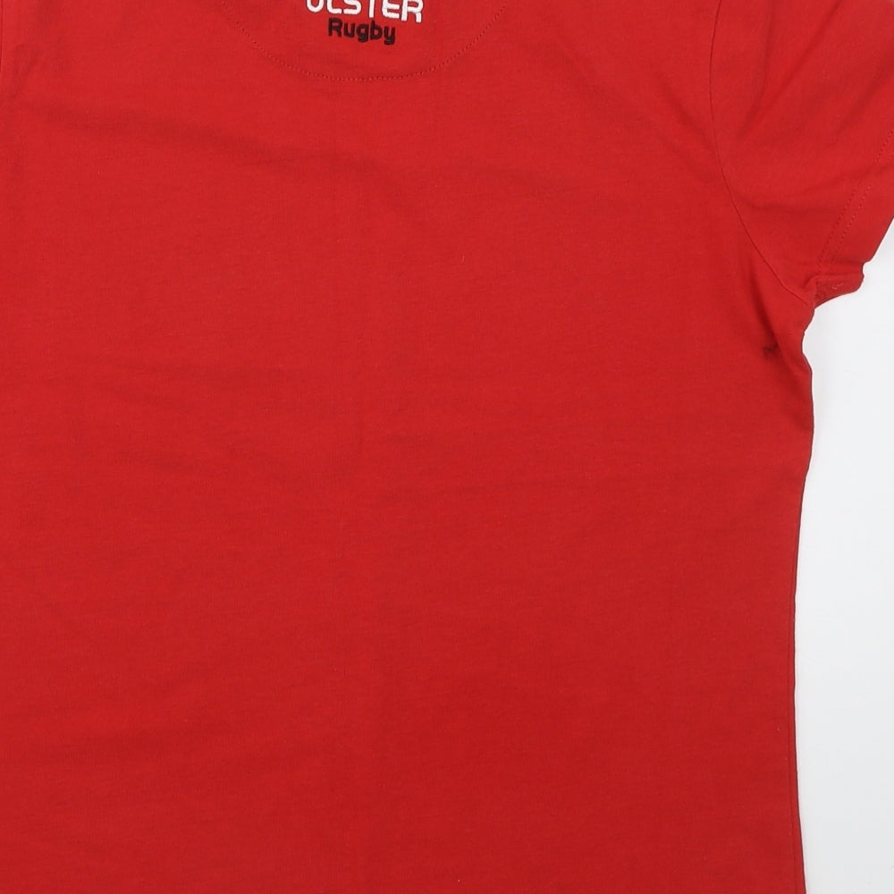 Kukri Womens Red  Cotton Basic T-Shirt Size 14 Crew Neck - Heart
