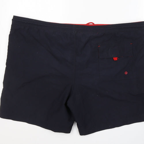 Marks and Spencer Mens Black  Polyester Sweat Shorts Size XL L6 in Regular Tie - SWIM SHORT