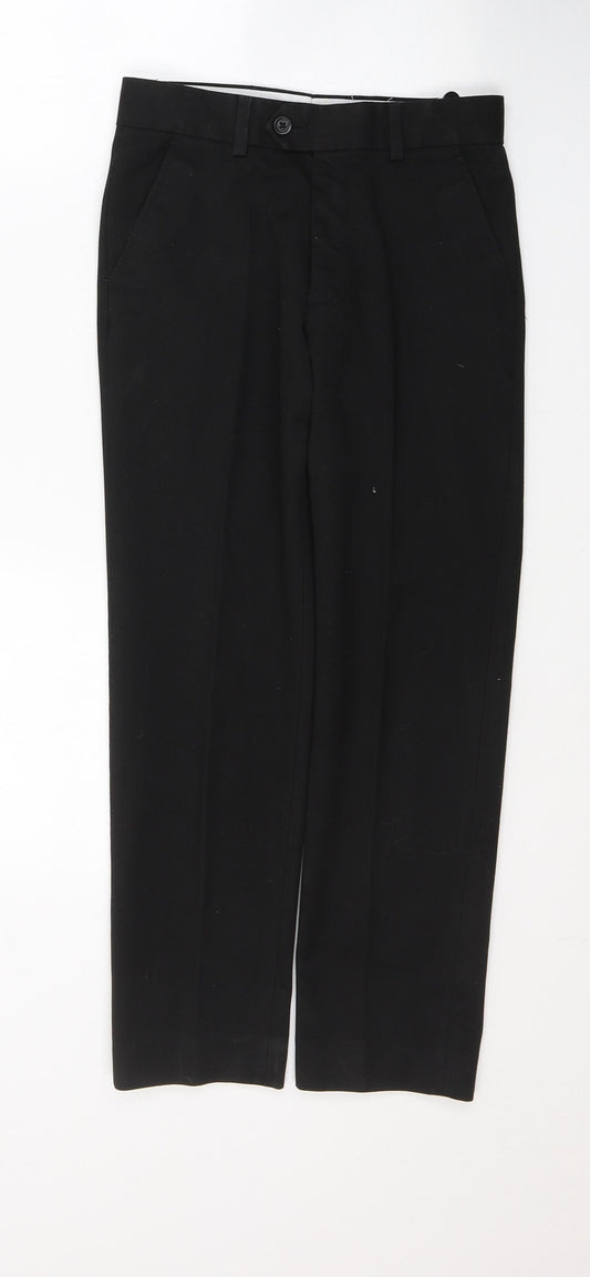 1880 Club Boys Black  Polyester Capri Trousers Size 12-13 Years  Regular Button