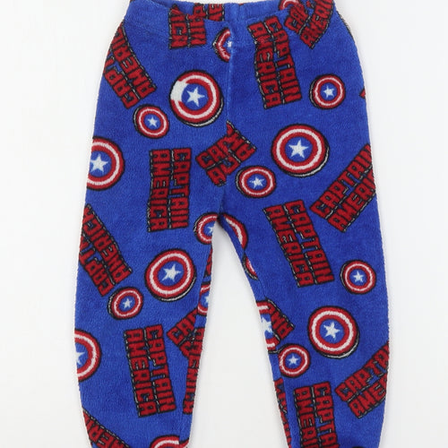 Primark Boys Multicoloured Geometric Polyester  Pyjama Pants Size 2-3 Years   - Captain America