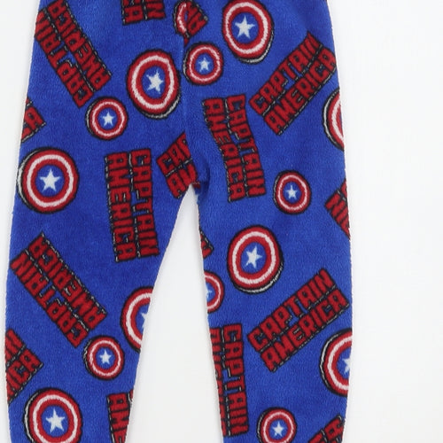 Primark Boys Multicoloured Geometric Polyester  Pyjama Pants Size 2-3 Years   - Captain America