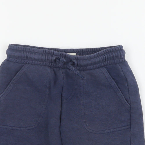 F&F Girls Blue  Cotton Sweat Shorts Size 2-3 Years  Regular Drawstring - Dinosaur