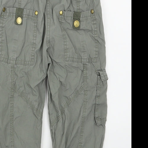 Dunnes Stores Boys Green  100% Cotton Cargo Trousers Size 8 Years  Regular