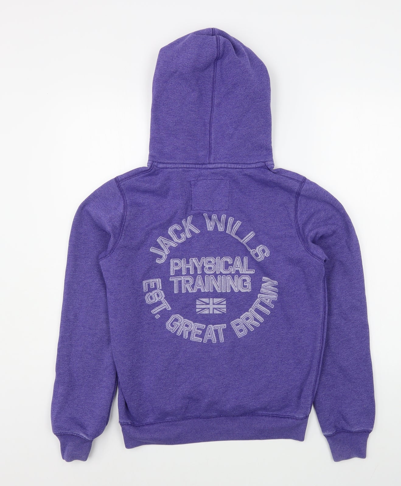 Jack Wills Womens Purple Cotton Pullover Hoodie Size 12 Pullover