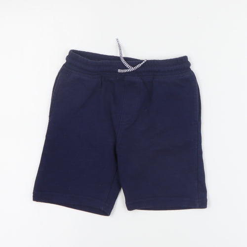 Urban Rascals Boys Blue  Cotton Sweat Shorts Size 4-5 Years  Regular Drawstring