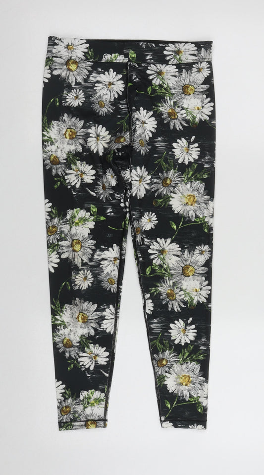 USA Pro Girls Multicoloured Floral Polyester Jogger Trousers Size 13 Years L22 in Regular