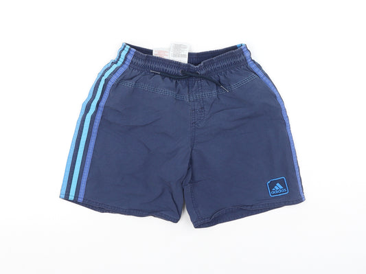 adidas Boys Blue  Polyester Sweat Shorts Size 9-10 Years  Regular