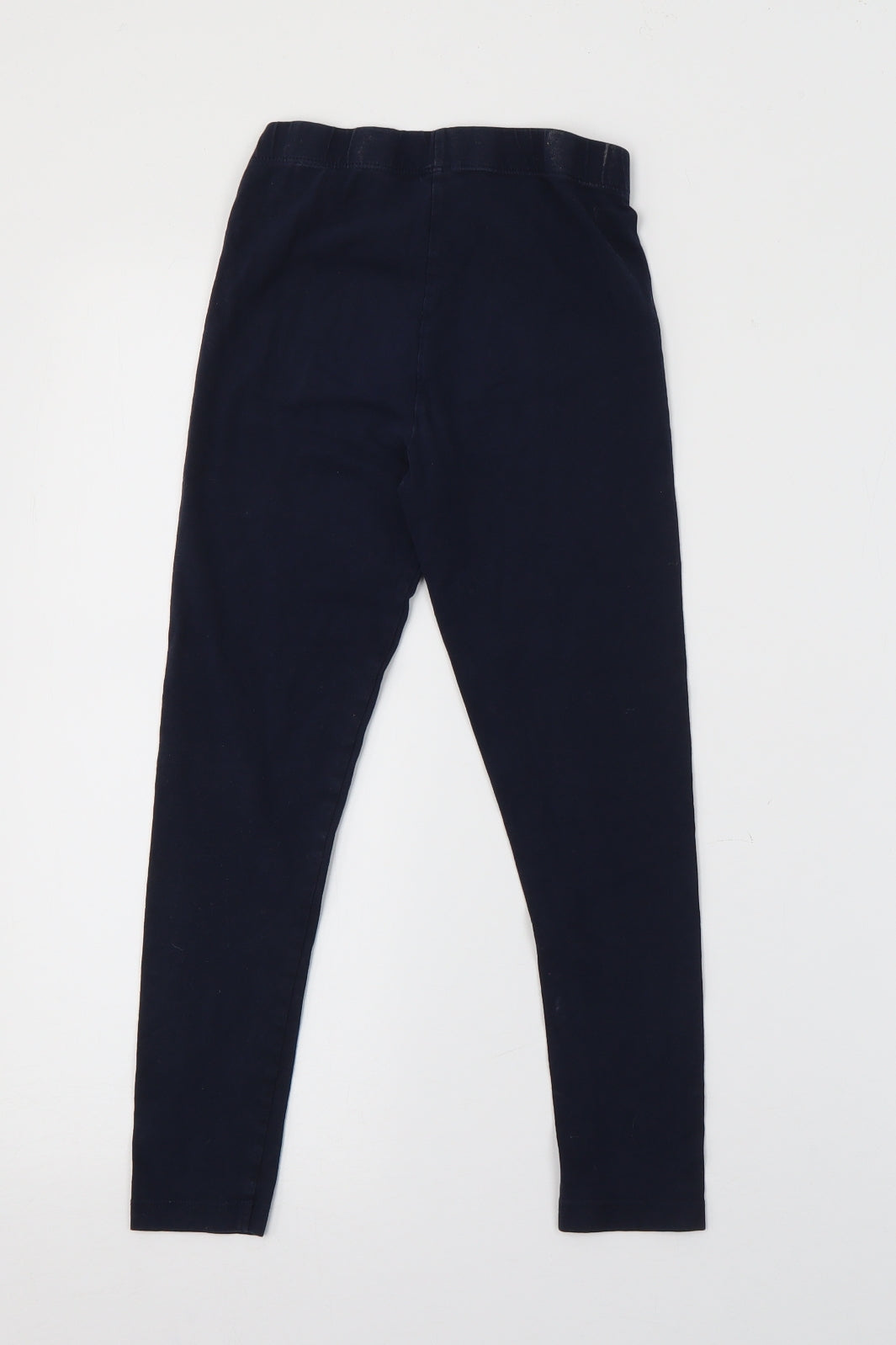 Dunnes Stores Girls Blue  Cotton Pedal Pusher Trousers Size 7-8 Years  Regular