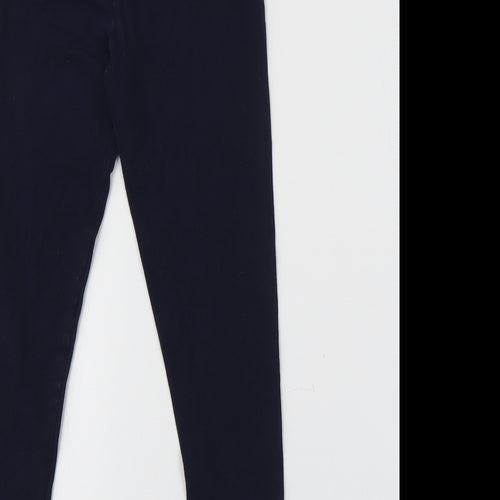Dunnes Stores Girls Blue  Cotton Pedal Pusher Trousers Size 7-8 Years  Regular