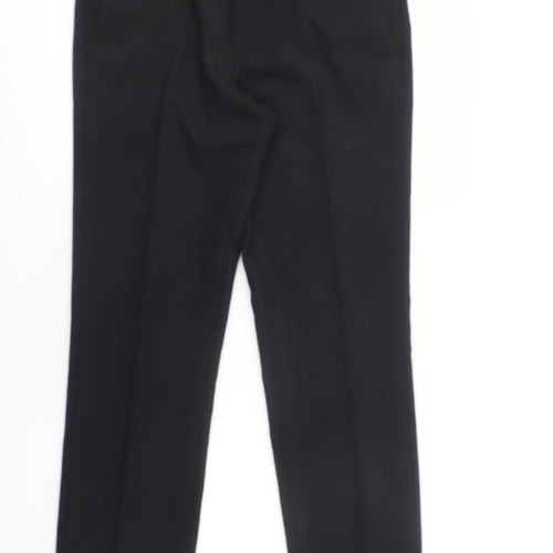Peacocks Mens Black  Polyester Dress Pants Trousers Size 32 in L30 in Regular Buckle