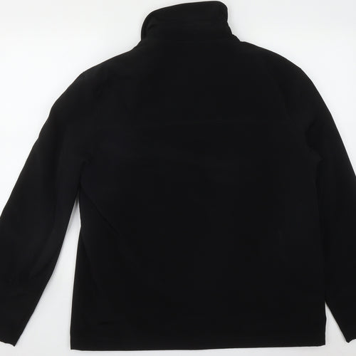 Jonathon Adams Mens Black   Overcoat Coat Size M  Zip