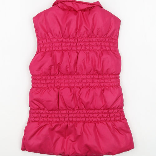 Dunnes Stores Girls Pink   Gilet Coat Size 9-10 Years  Zip