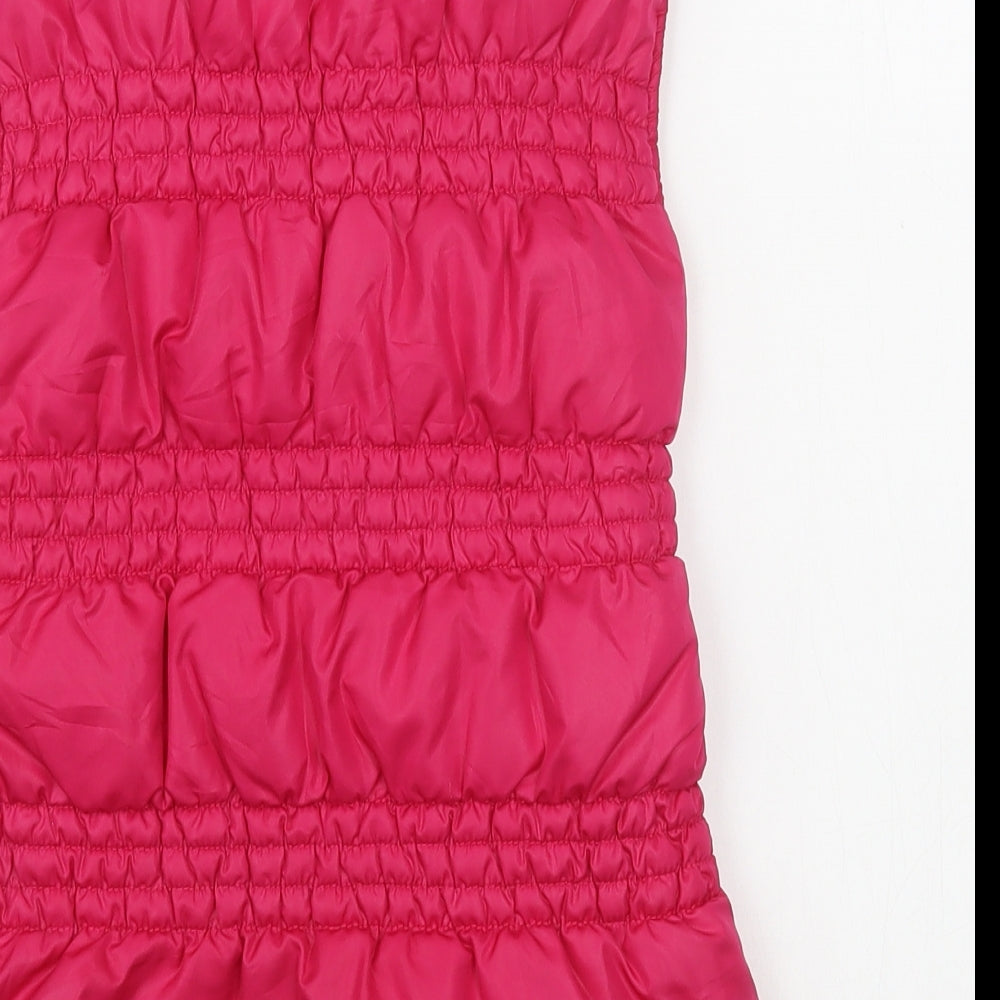Dunnes Stores Girls Pink   Gilet Coat Size 9-10 Years  Zip