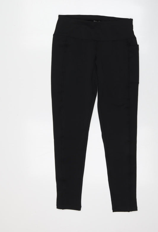 Crivit Womens Black  Polyester Jogger Leggings Size 8  Athletic