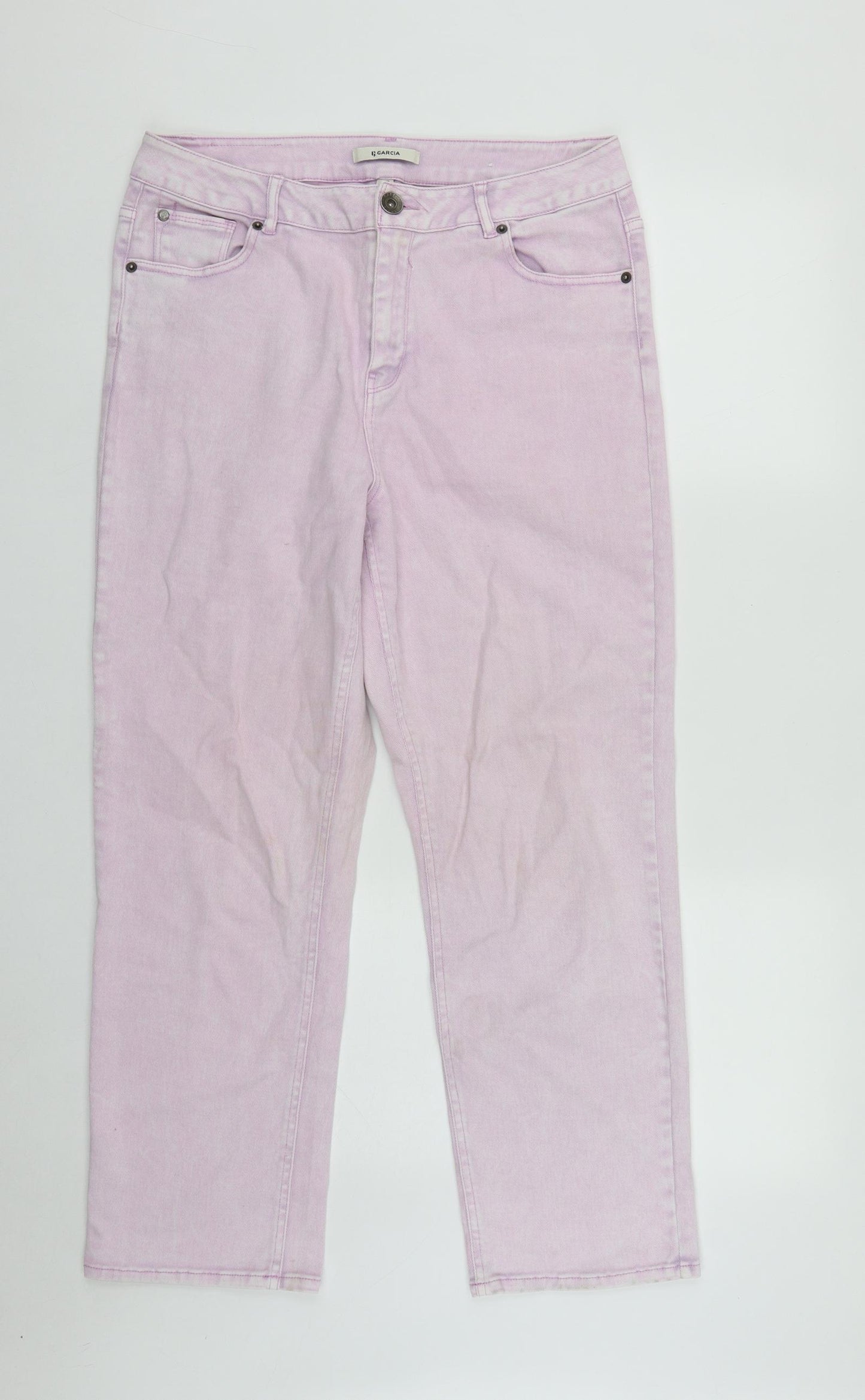 Garcia Womens Purple  Cotton Straight Jeans Size 31 in L26 in Regular Zip