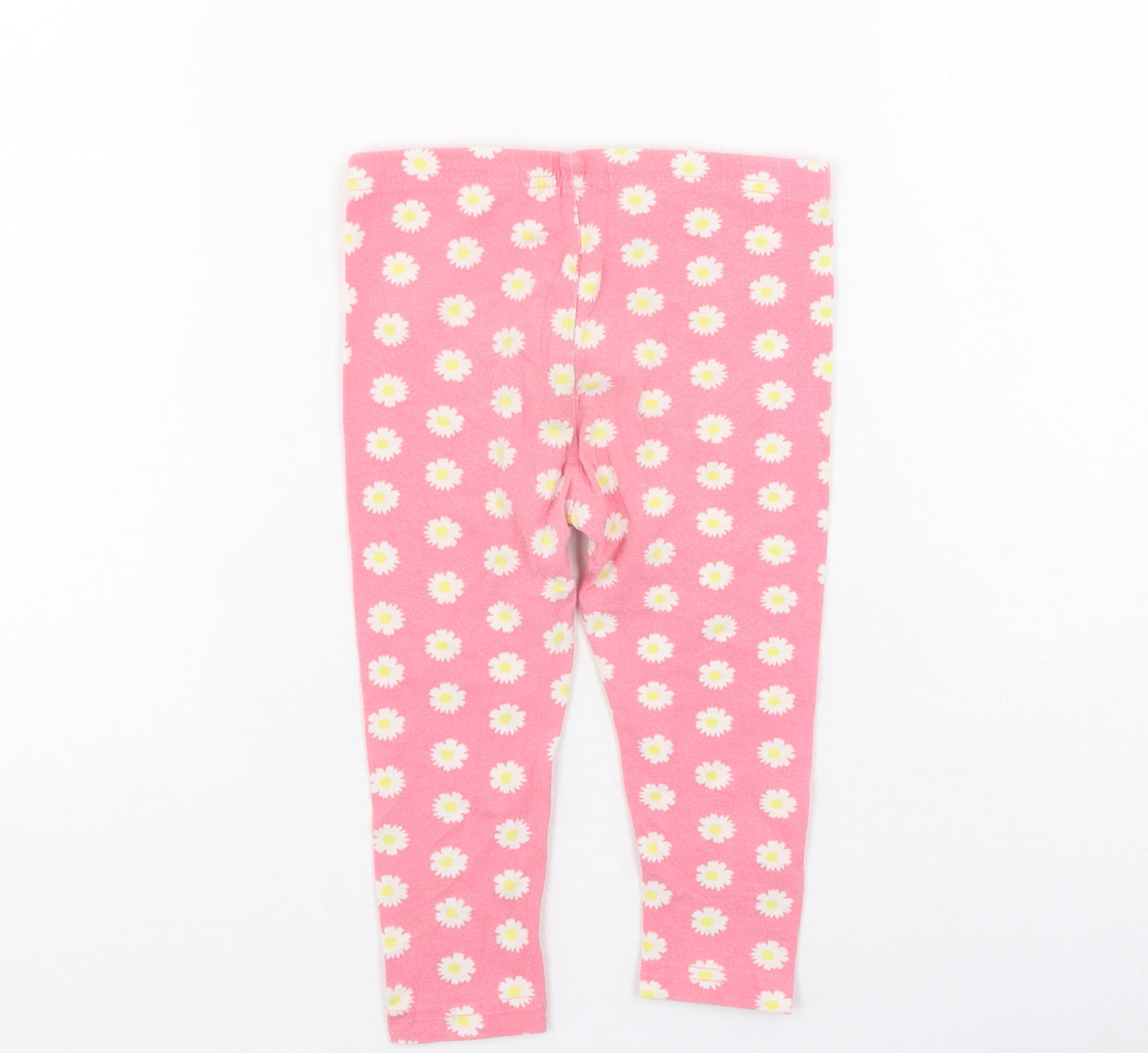 Young Dimension Girls Pink  Cotton Jegging Trousers Size 2-3 Years  Regular  - flowers