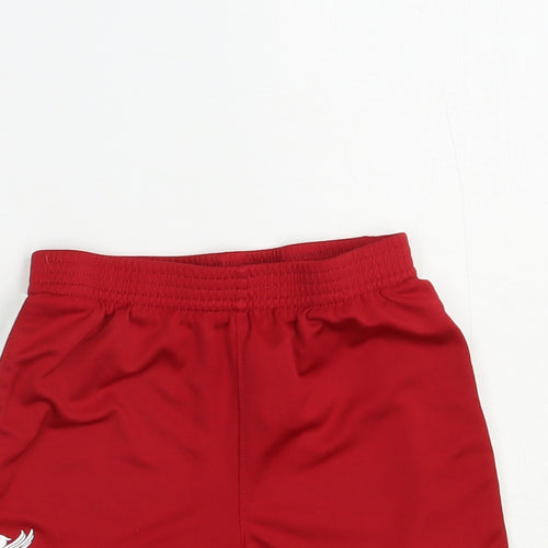 Nike  Boys Red  Polyester Sweat Shorts Size 2-3 Years  Regular  - Liverpool FC