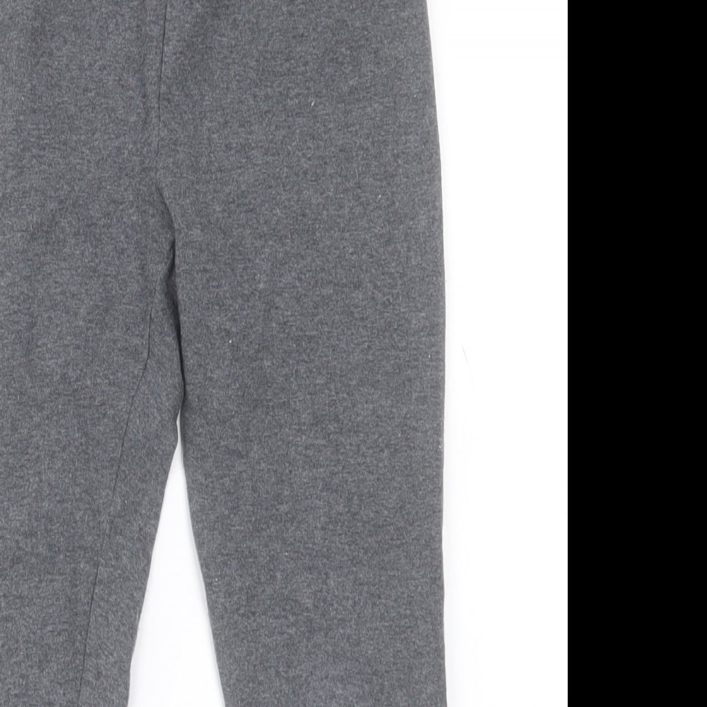 NEXT Girls Grey  Cotton Capri Trousers Size 9 Months  Regular Pullover
