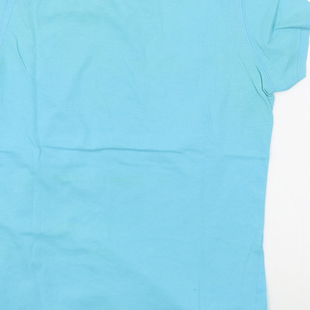 Continental Womens Blue  100% Cotton Basic T-Shirt Size M Round Neck - Boyzone