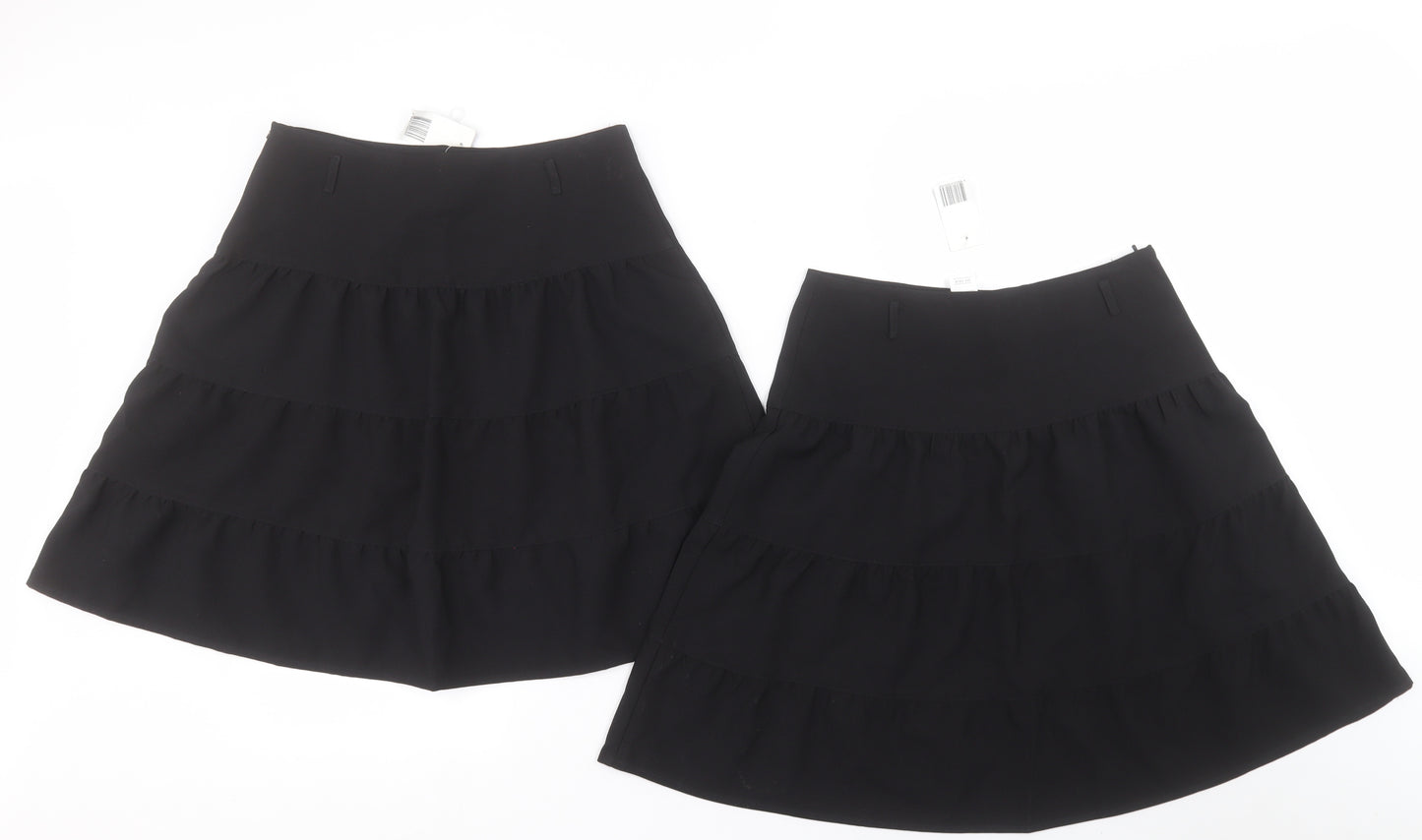 back2school Girls Black  Polyester A-Line Skirt Size 10-11 Years  Regular Pull On - School Wear