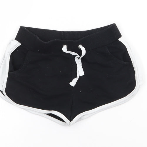 Primark Girls Black  Cotton Sweat Shorts Size 8-9 Years  Regular
