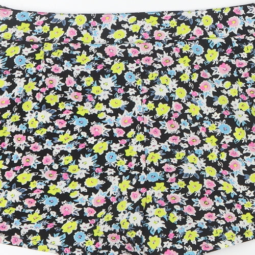 New Look Girls Black Floral Polyester Paperbag Shorts Size 11 Years  Regular Zip