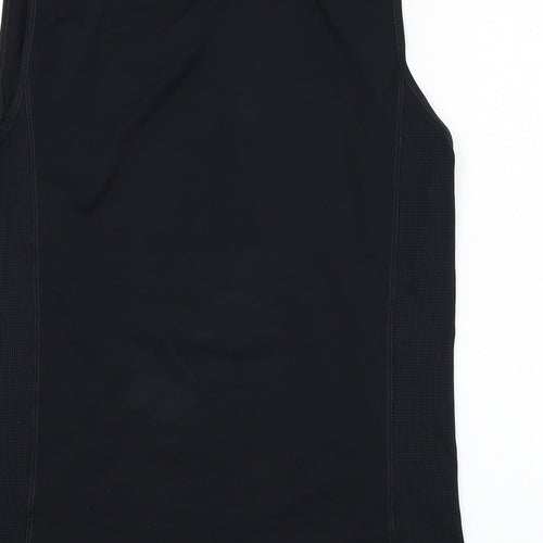 Marks and Spencer Womens Black  Polyamide Basic Tank Size L Round Neck Pullover