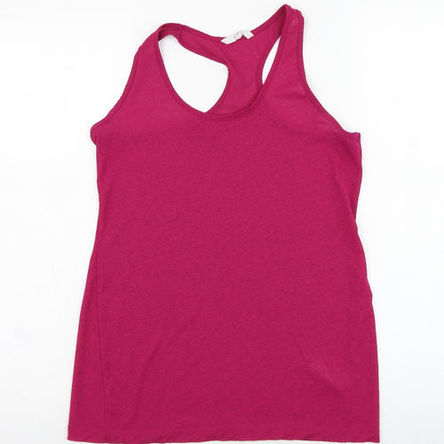NEXT Womens Purple  Polyester Basic Tank Size 10 Round Neck Pullover