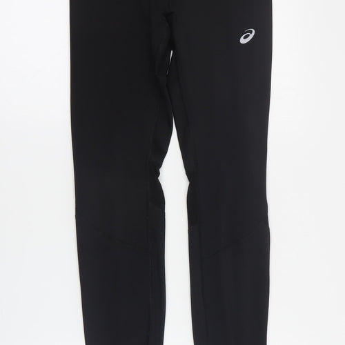 Oasics Womens Black  Polyester Cropped Leggings Size S L28 in Regular Pullover