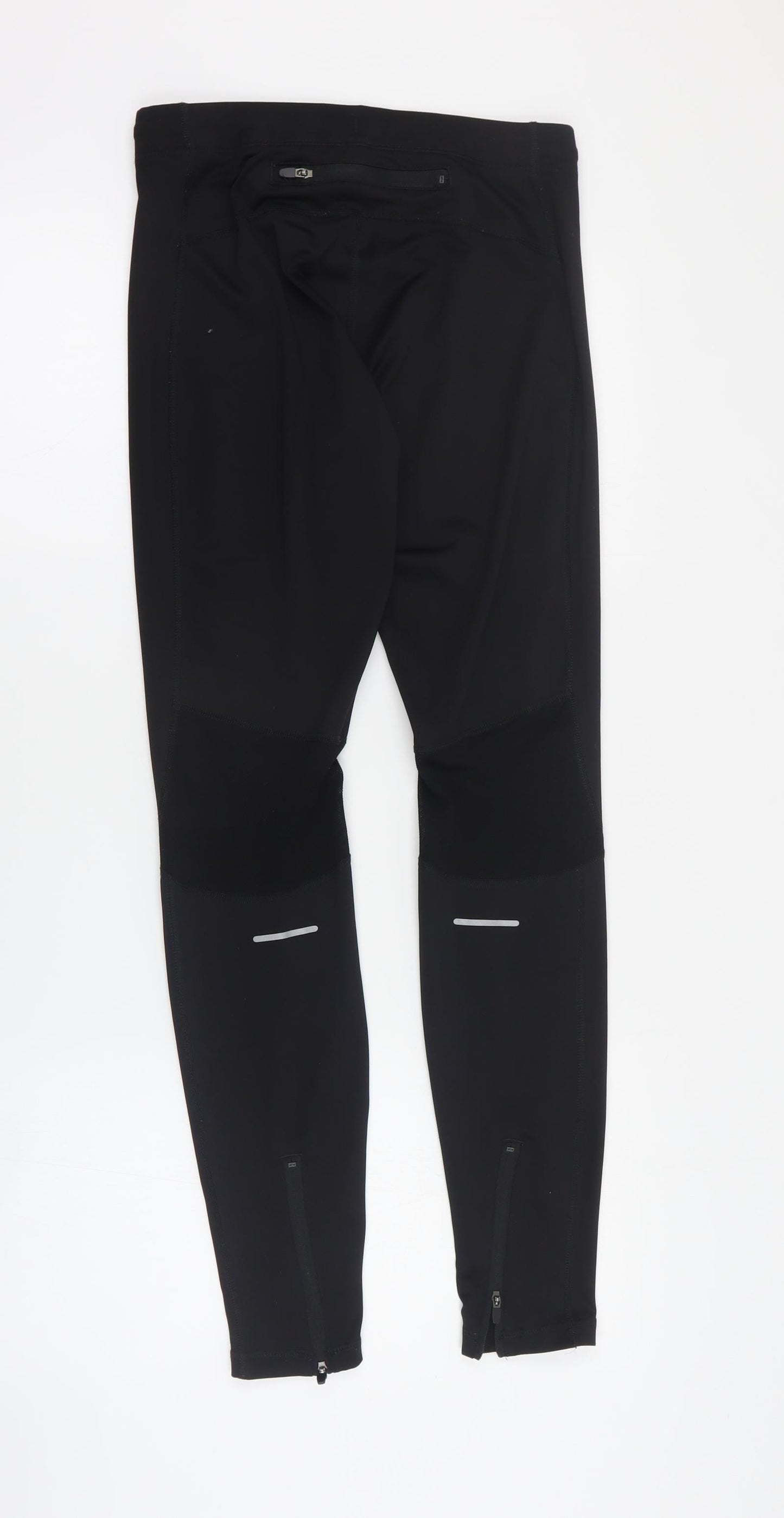 Oasics Womens Black  Polyester Cropped Leggings Size S L28 in Regular Pullover