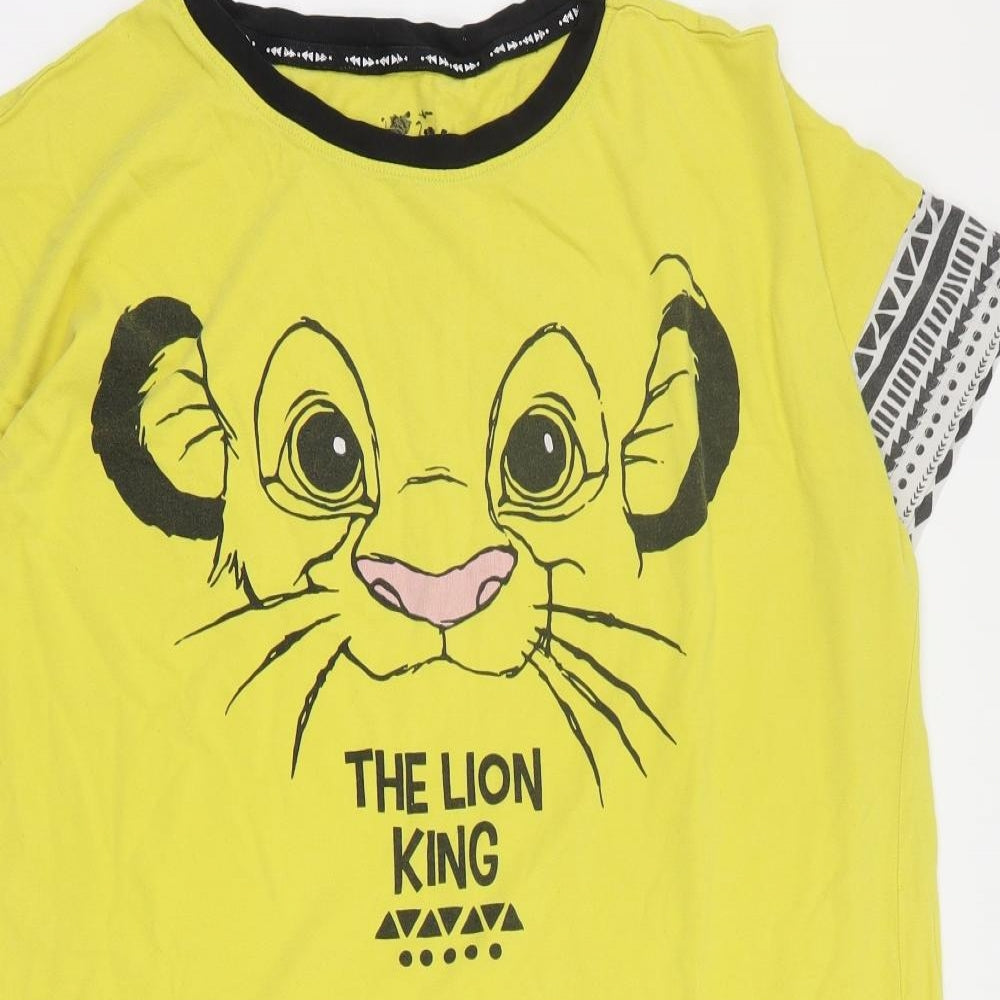 Primark Womens Yellow  100% Cotton Top Dress Size S   - The Lion King