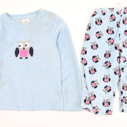 Matalan Womens Blue Geometric Polyester Top Pyjama Set Size S   - Owl