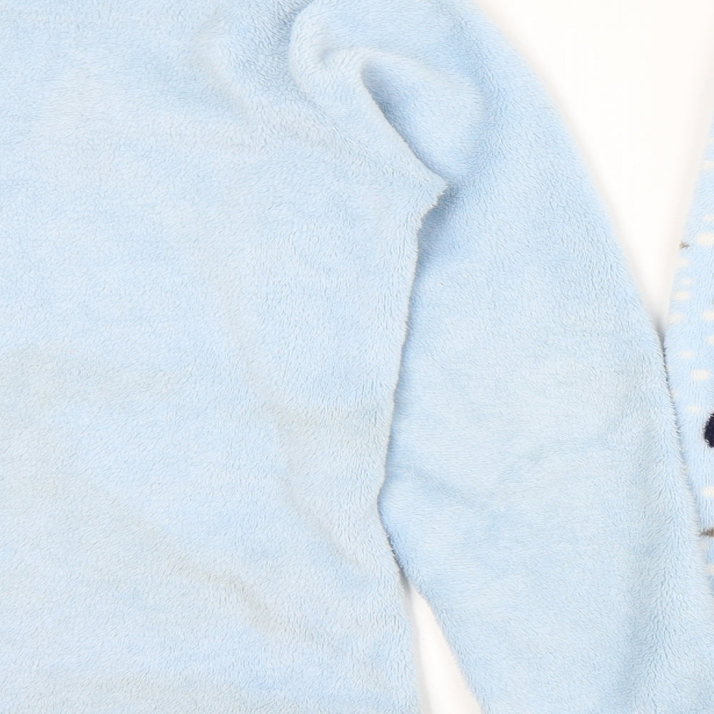 Matalan Womens Blue Geometric Polyester Top Pyjama Set Size S   - Owl