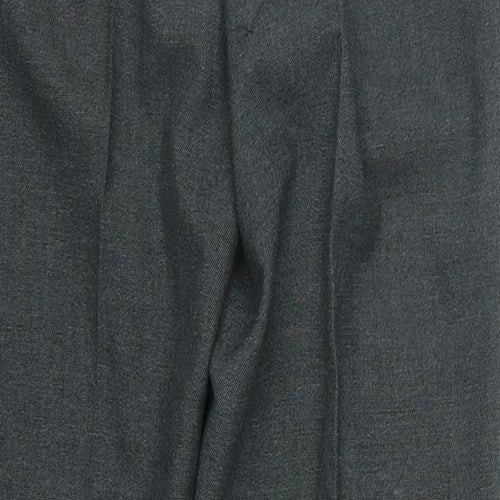 Matalan Mens Grey  Polyester Trousers  Size 32 in L30 in Regular Zip