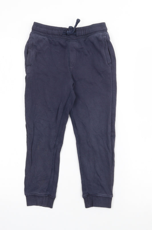 Blue Zoo Boys Blue  Cotton Jogger Trousers Size 5-6 Years  Regular