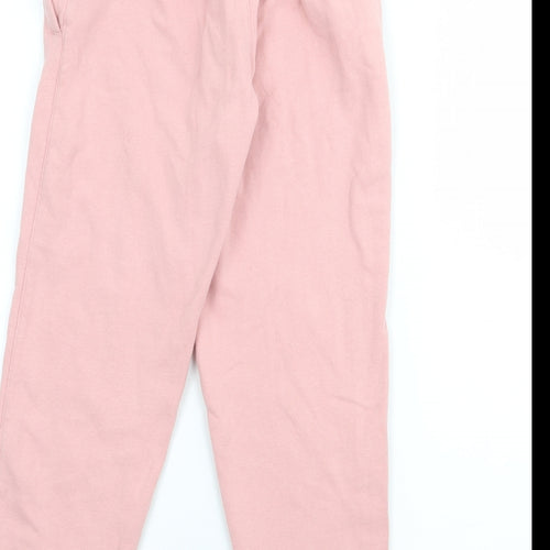 NEXT Girls Pink  Cotton Jogger Trousers Size 9 Months  Regular