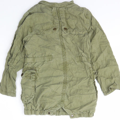 NEXT Girls Green   Military Jacket Coat Size 7 Years