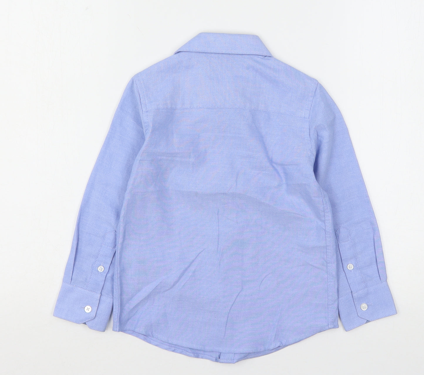 John Rocha Boys Blue  Cotton Basic Button-Up Size 5 Years Collared
