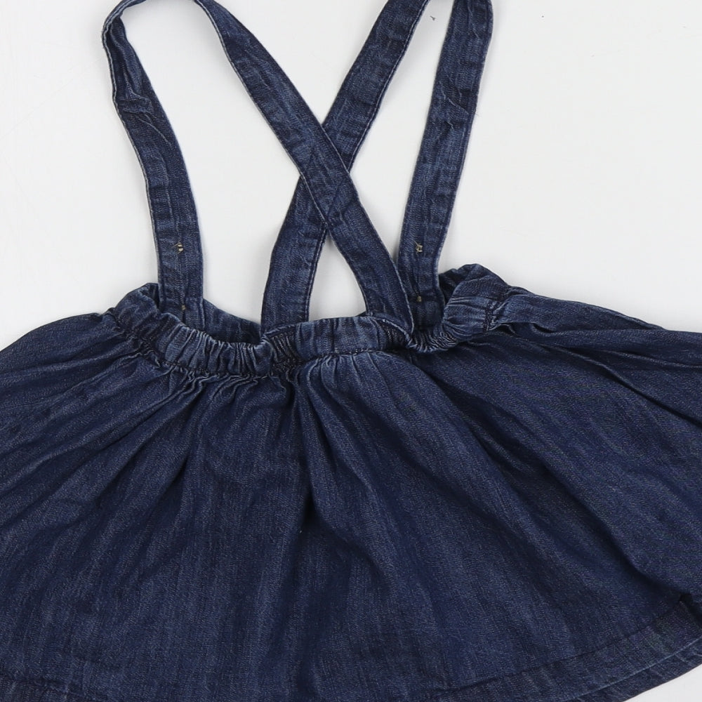 NEXT Girls Blue  100% Cotton Skater Skirt Size 2-3 Years  Regular