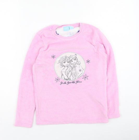 Primark  Girls Pink  Polyester Top Pyjama Top Size 9-10 Years   - frozen