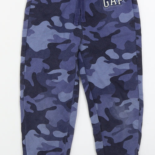 Gap Boys Blue Camouflage Cotton Sweatpants Trousers Size 4 Years  Regular Drawstring