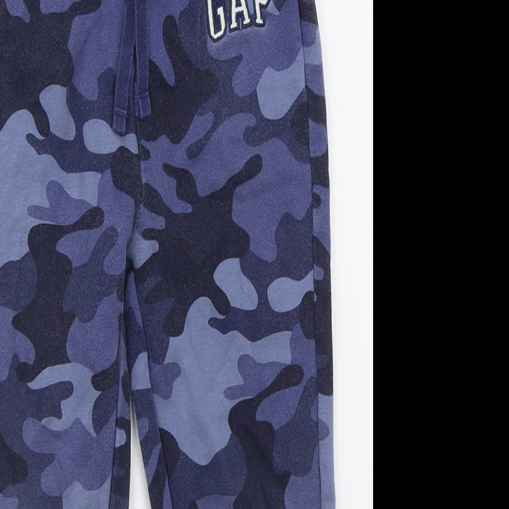 Gap Boys Blue Camouflage Cotton Sweatpants Trousers Size 4 Years  Regular Drawstring