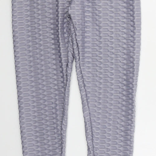 Preworn Womens Grey  Polyester Compression Leggings Size S L23 in Regular