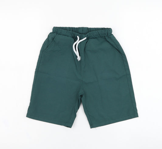 SheIn Boys Green  Polyester Sweat Shorts Size 8-9 Years  Regular
