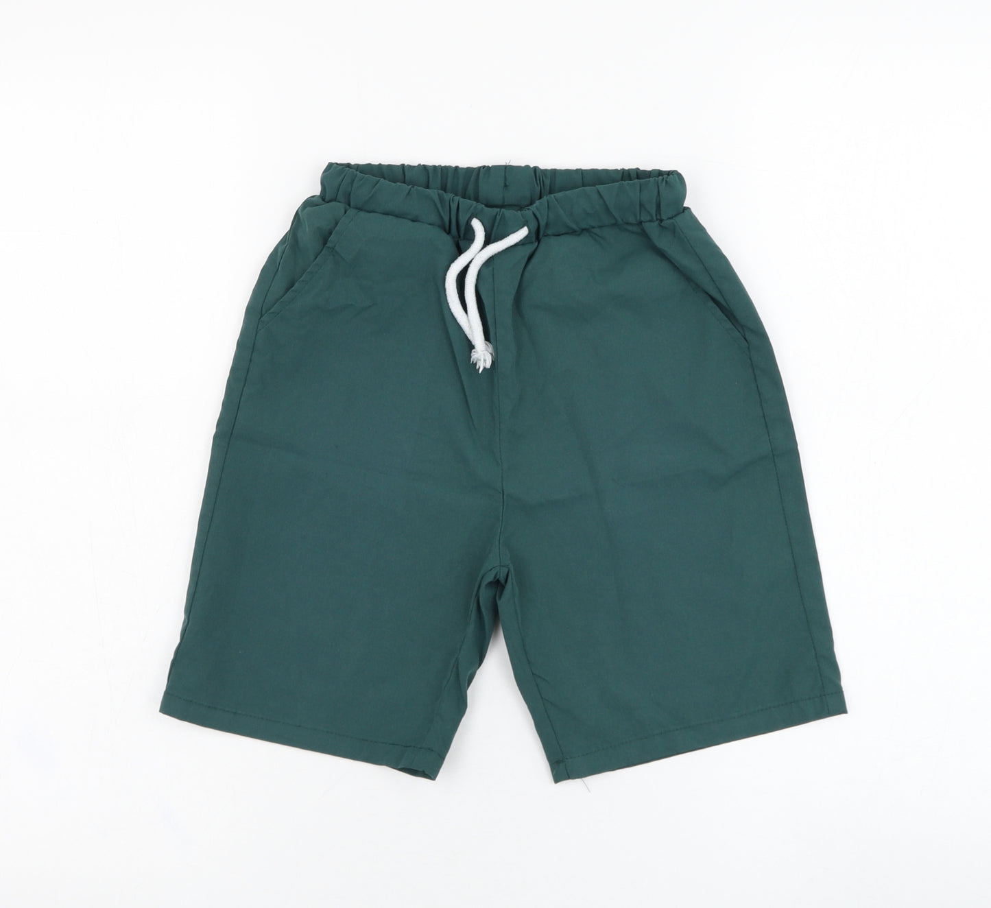 SheIn Boys Green  Polyester Sweat Shorts Size 8-9 Years  Regular