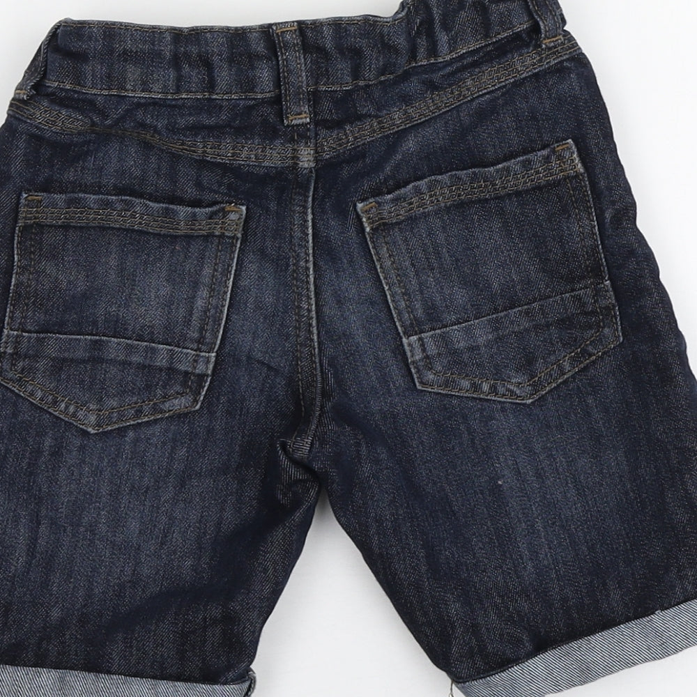 Denim & Co. Boys Blue  Cotton Cargo Shorts Size 6-7 Years  Regular
